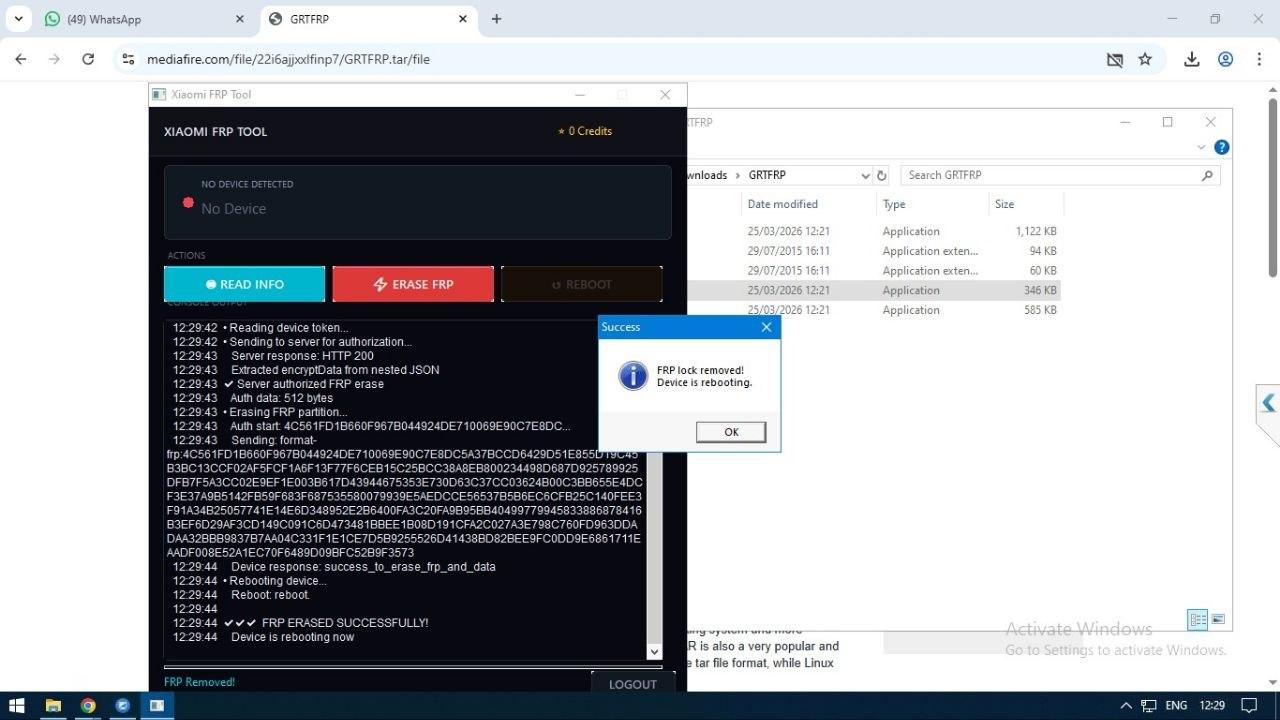 Galaxy Realme ( xiomi FRP Tool ) - Credits Existing Users